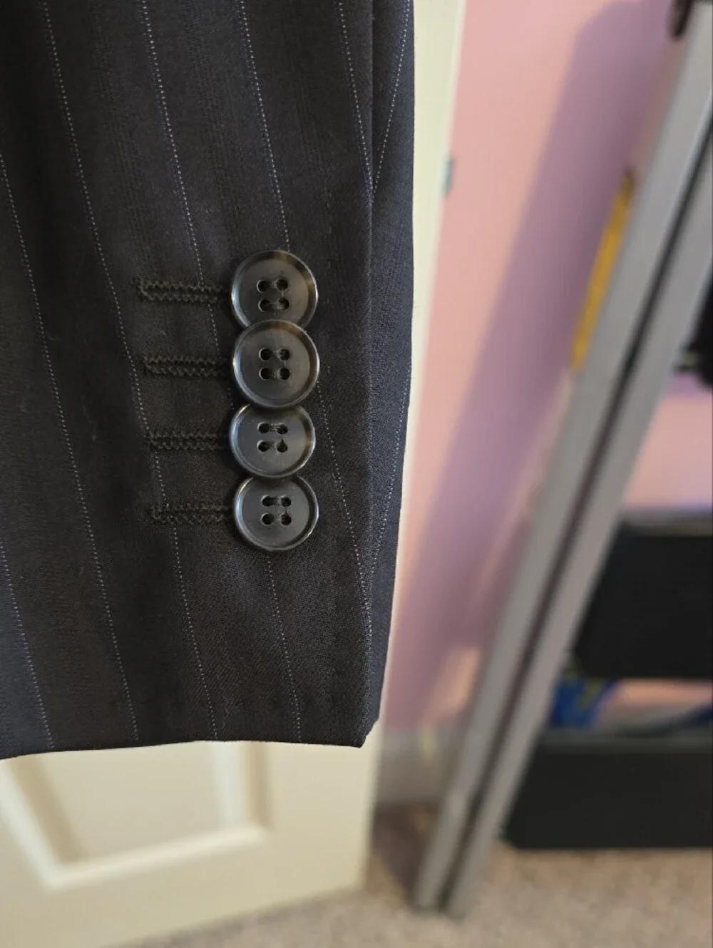 Dolce‎ & Gabbana Black Pinstripe Suit Jacket